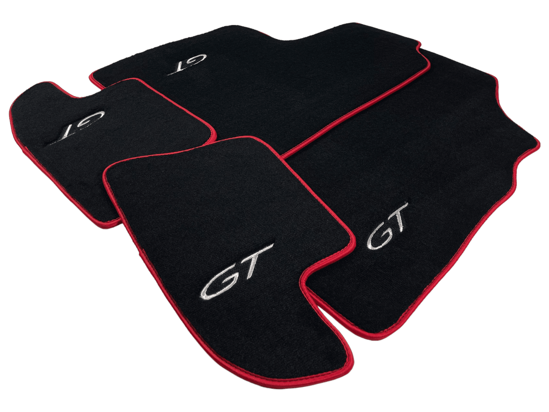 Black Floor Mats For Bentley Continental GTC (2006–2011) With Red Trim - AutoWin