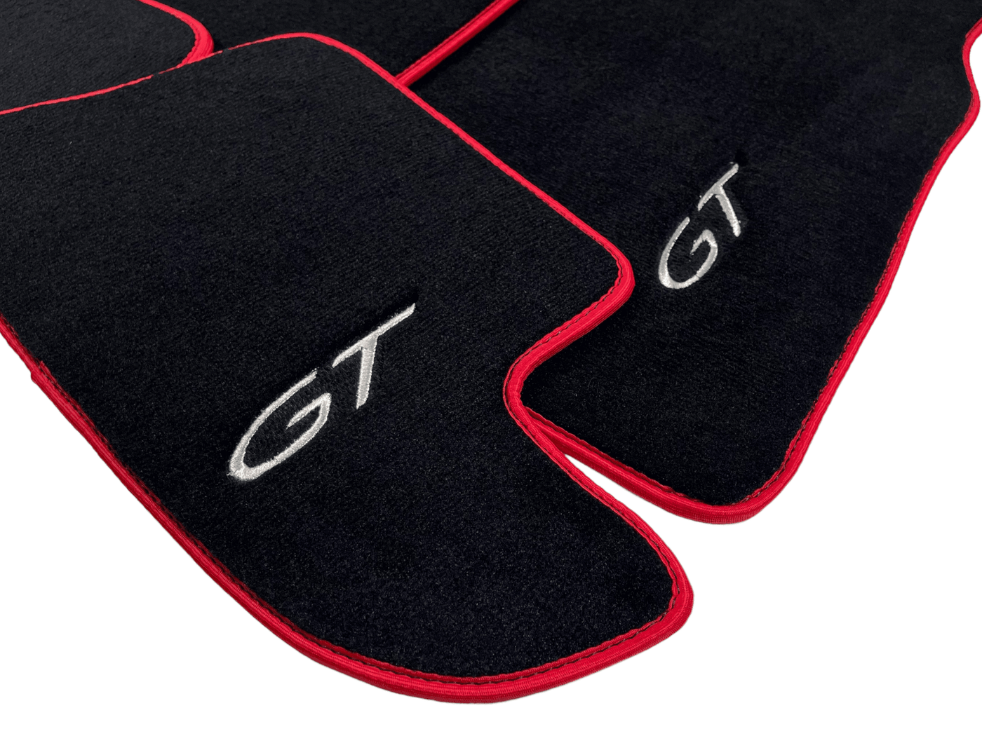 Black Floor Mats For Bentley Continental GTC (2006–2011) With Red Trim - AutoWin