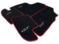 Black Floor Mats For Bentley Continental GTC (2011-2018) With Red Trim - AutoWin