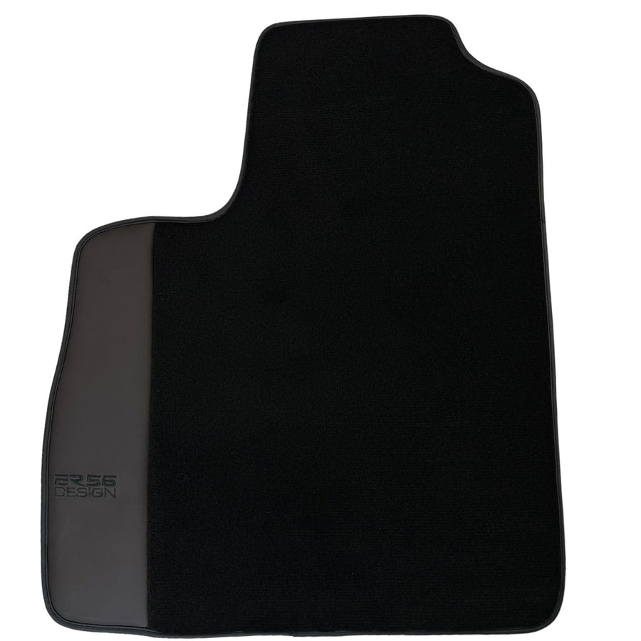 Black Floor Mats for Bentley Continental GTC (2011–2018) with Dark Brown Leather | ER56 Design - AutoWin