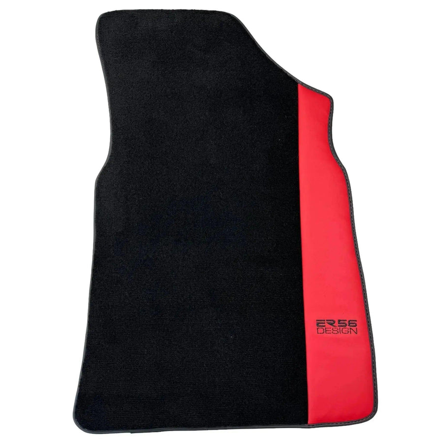Black Floor Mats for Bentley Continental GTC (2011–2018) with Red Leather | ER56 Design - AutoWin