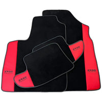 Black Floor Mats for Bentley Continental GTC (2018–2023) with Red Leather | ER56 Design - AutoWin