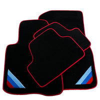 Black Floor Mats For BMW 4 Series F33 With Red Trim - AutoWin