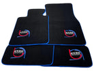 Black Floor Mats For BMW 5 Series E61 Wagon ER56 Design Limited Edition Blue Trim - AutoWin