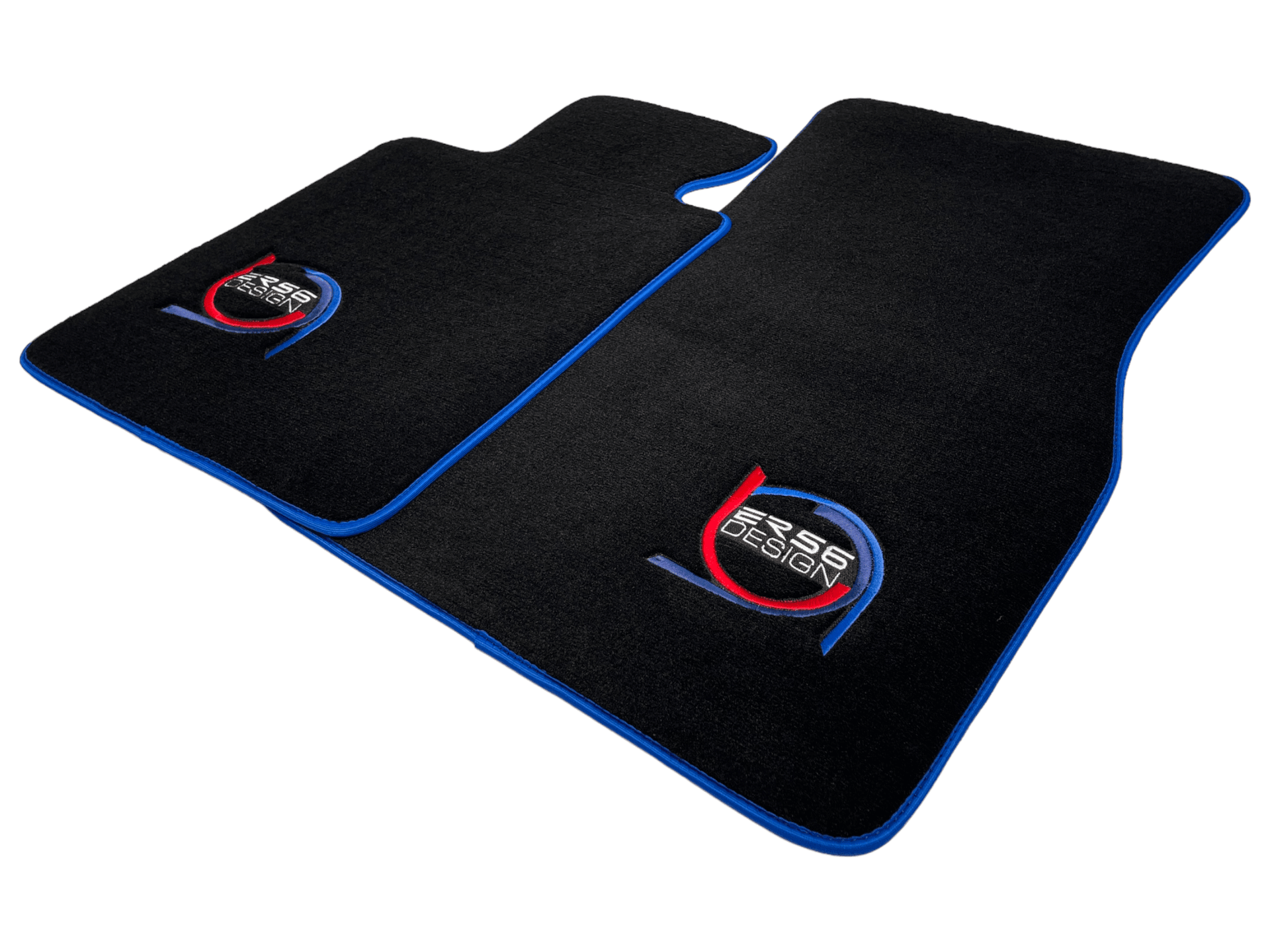 Black Floor Mats For BMW U06 (2022-2026) ER56 Design Limited Edition Blue Trim - AutoWin