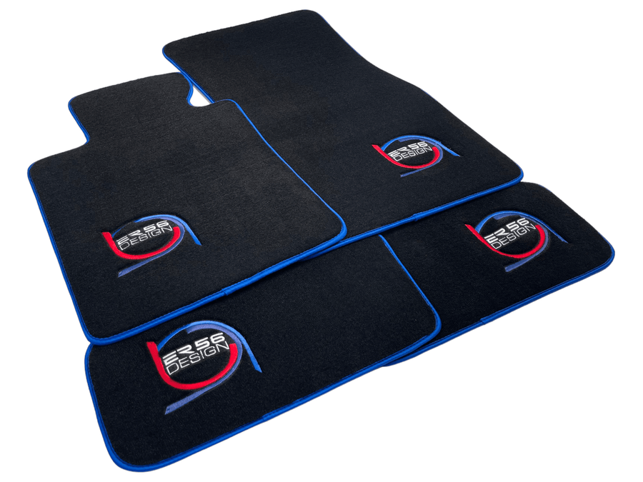 Black Floor Mats For BMW F74 Gran Coupe (2025-2026) ER56 Design Limited Edition Blue Trim - AutoWin