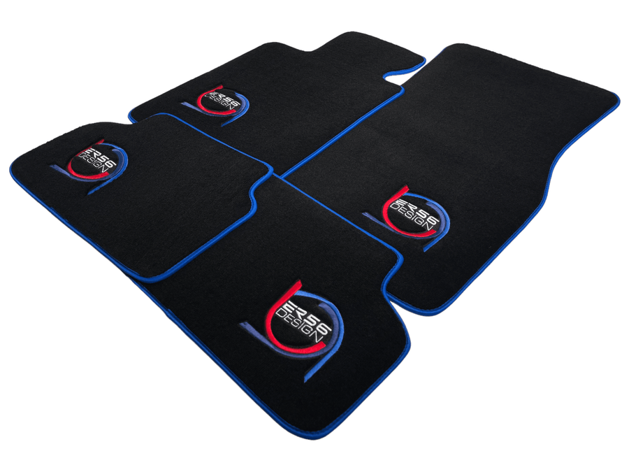 Black Floor Mats For BMW F74 Gran Coupe (2025-2026) ER56 Design Limited Edition Blue Trim - AutoWin