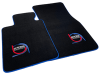 Black Floor Mats For BMW M5 G90 (2023-2026) Sedan ER56 Design Limited Edition Blue Trim - AutoWin