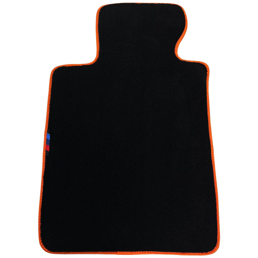 Black Floor Mats For BMW 1 Series F70 | Orange Trim - AutoWin