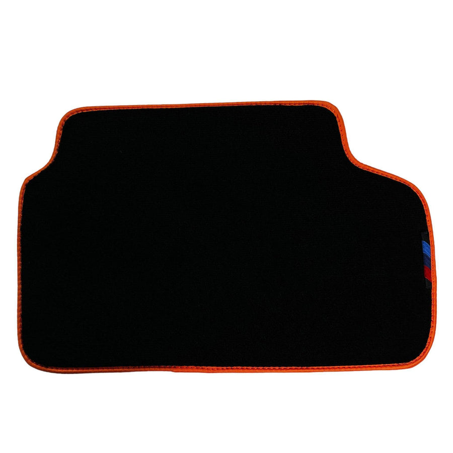 Black Floor Mats For BMW G60 (2023-2026) Sedan | Orange Trim - AutoWin