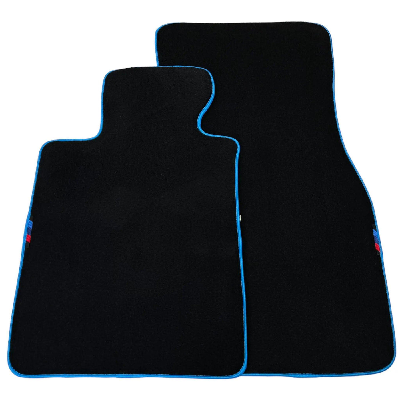 Black Floor Mats For BMW Gran Tourer F46 (2015-2022) 5 Seats | Sky Blue Trim - AutoWin