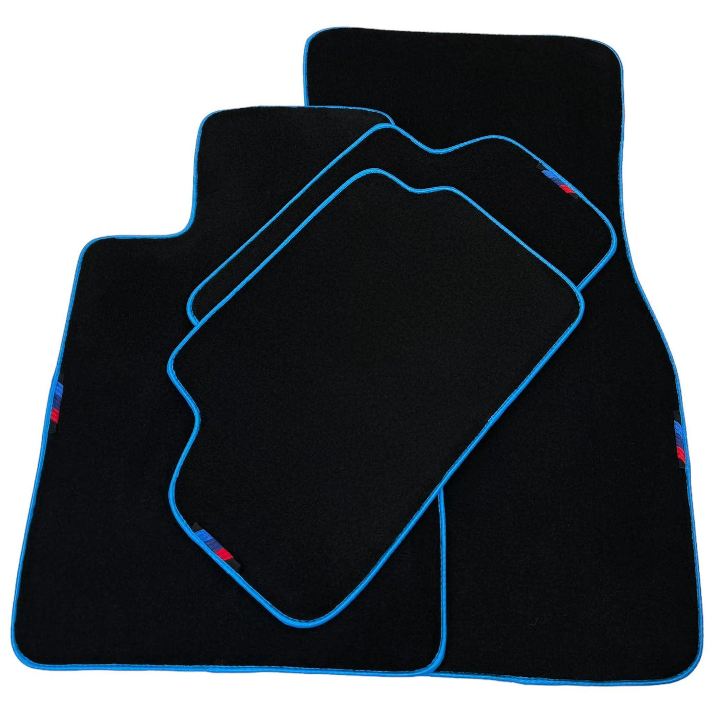 Black Floor Mats For BMW M3 G81 Touring (2022-2026) | Sky Blue Trim - AutoWin