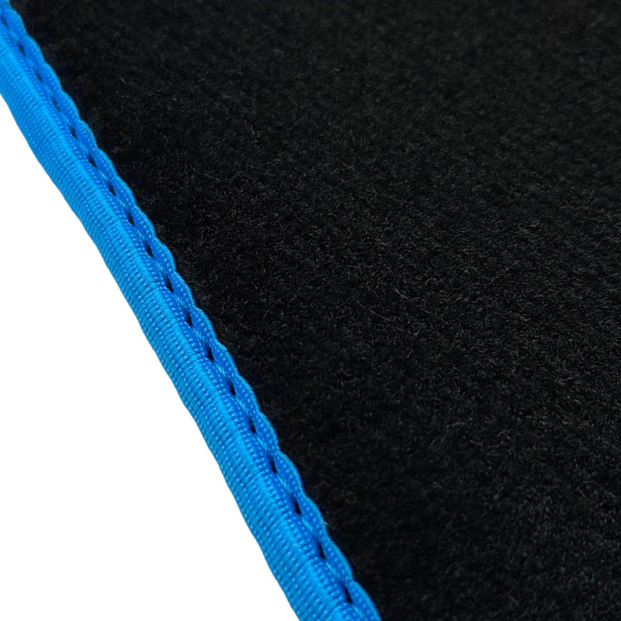 Black Floor Mats For BMW G61 (2023-2026) Touring | Sky Blue Trim - AutoWin
