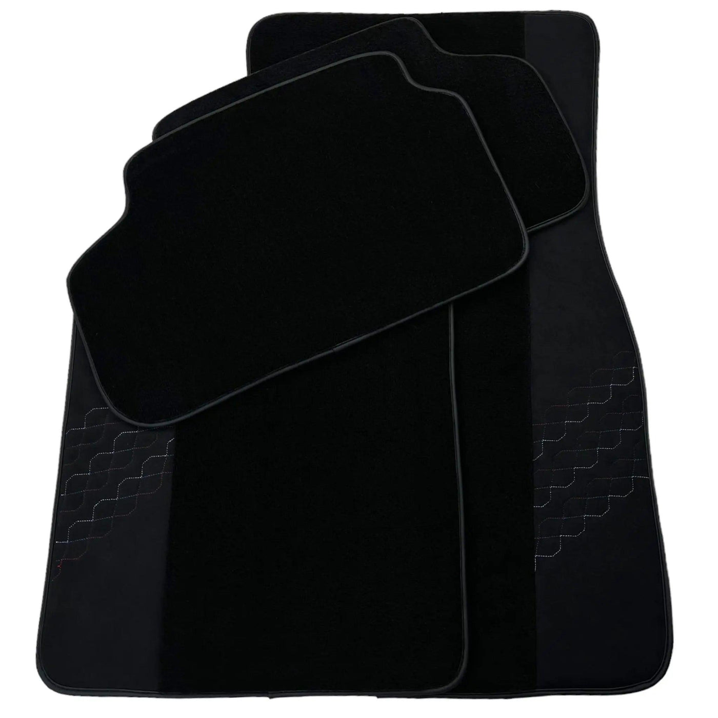 Black Floor Mats for BMW 2 Series M3 G81 Touring (2022-2026) with Alcantara Leather - AutoWin