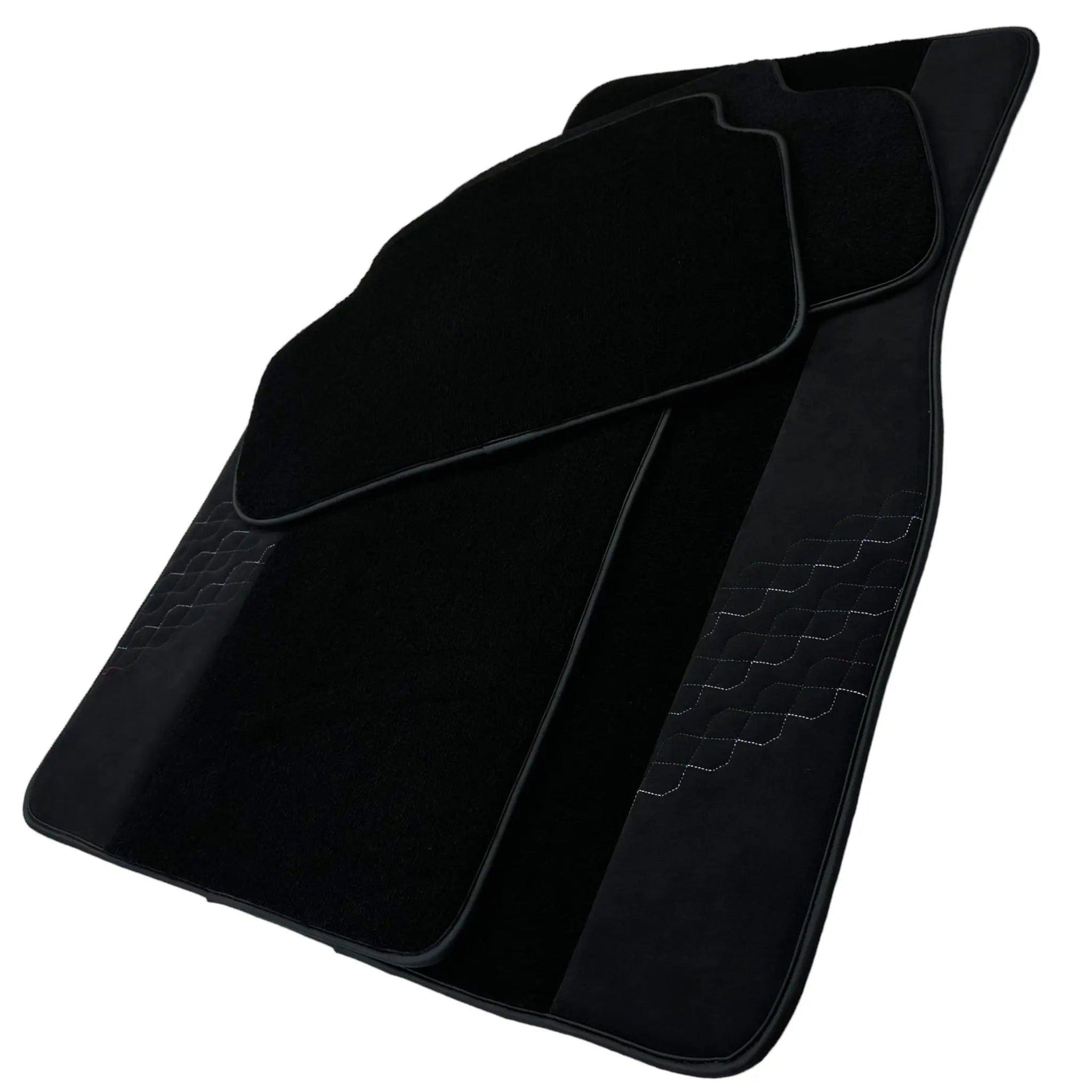 Black Floor Mats for BMW 2 Series G60 (2023-2026) Sedan with Alcantara Leather - AutoWin