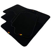 Black Floor Mats For BMW Gran Tourer F46 (2015-2022) 7 Seats with German Flag - AutoWin