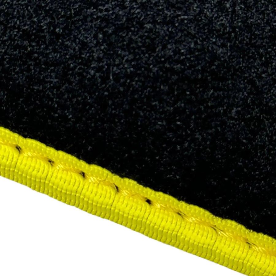 Black Floor Mats For BMW 6 Series E63 | Fighter Jet Edition | Yellow Trim AutoWin Brand - AutoWin