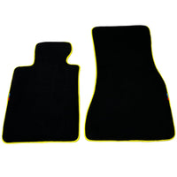 Black Floor Mats For BMW 1 Series | Yellow Trim - AutoWin
