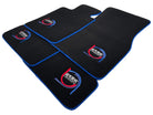 Black Floor Mats For BMW M3 E92 ER56 Design Limited Edition Blue Trim - AutoWin