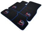 Black Floor Mats For BMW M4 G83 Convertible ER56 Design Limited Edition Blue Trim - AutoWin