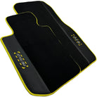 Black Floor Mats For BMW X4 Series G02 | Fighter Jet Edition | Yellow Trim - AutoWin