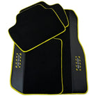 Black Floor Mats For BMW X5 Series E53 | Fighter Jet Edition | Yellow Trim - AutoWin