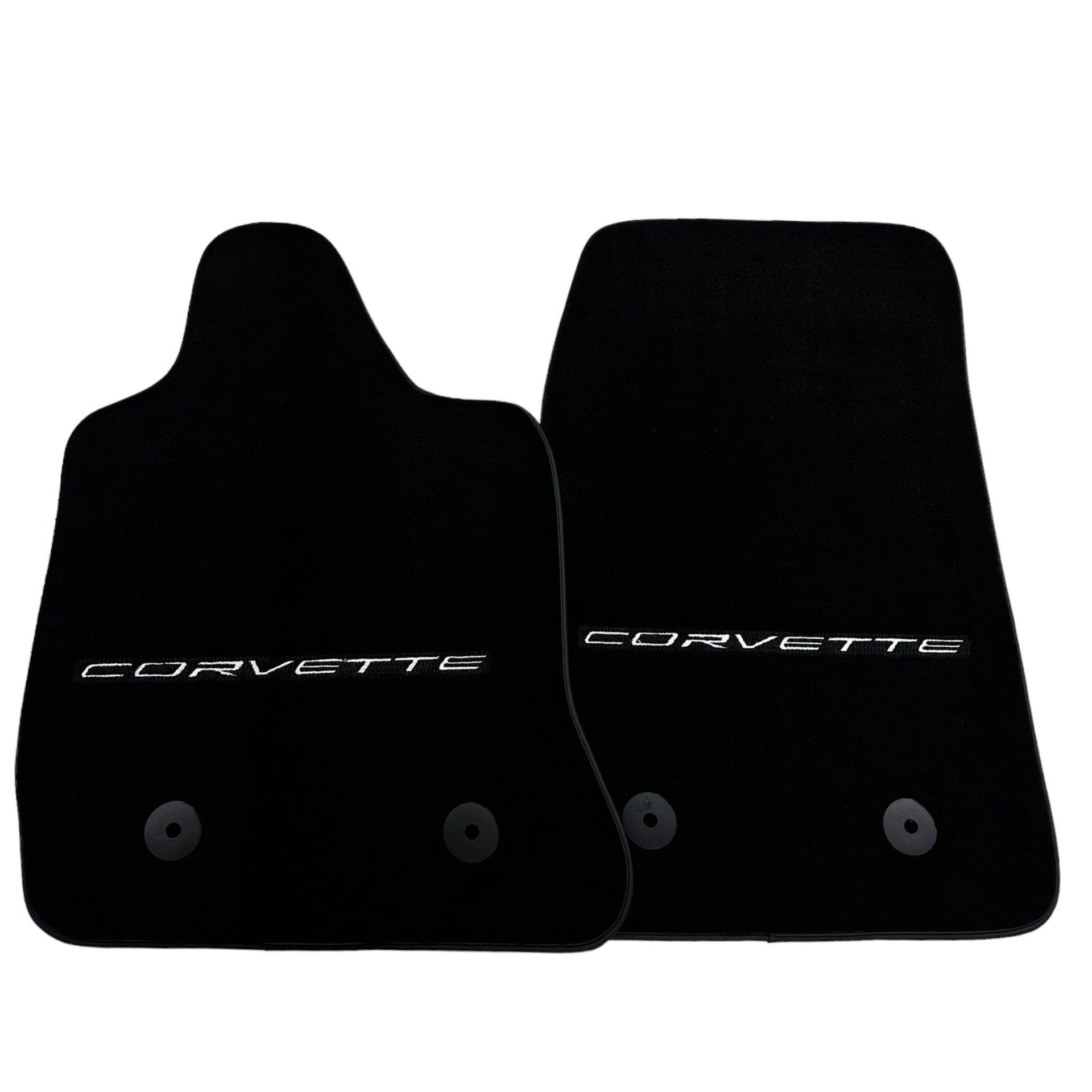 Black Floor Mats For Chevrolet Corvette C7 (2014-2019) - AutoWin