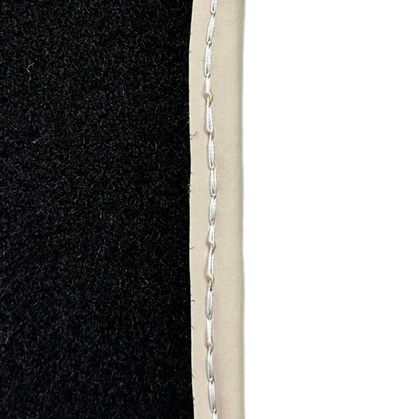 Black Floor Mats For Chevrolet Corvette C7 Targa Top (2014-2019) with Beige Trim - AutoWin