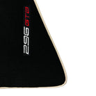 Black Floor Mats for Ferrari 296 GTB (2022-2024) with Beige Trim - AutoWin