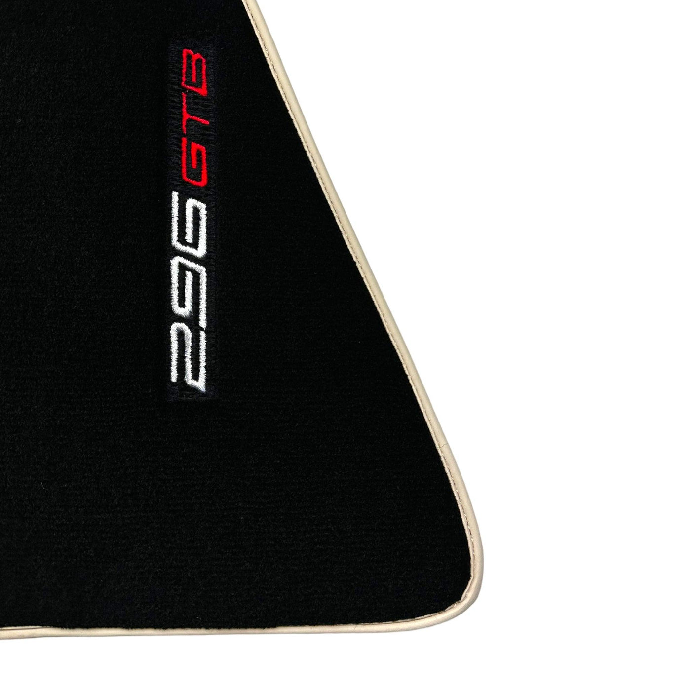 Black Floor Mats for Ferrari 296 GTB (2022-2024) with Beige Trim - AutoWin