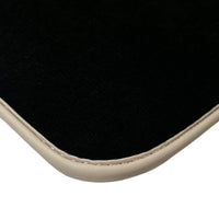 Black Floor Mats for Ferrari 296 GTB (2022-2024) with Beige Trim - AutoWin