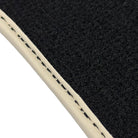 Black Floor Mats for Ferrari 296 GTS (2022-2024) with Leather | Beige Trim - AutoWin