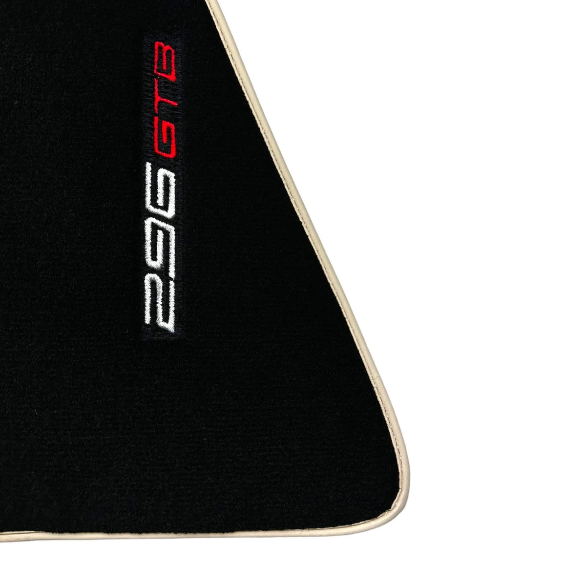 Black Floor Mats for Ferrari 296 GTB (2022-2027) with Beige Trim - AutoWin