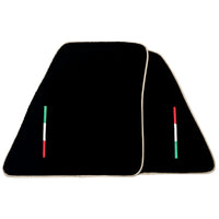 Black Floor Mats for Ferrari 296 GTB (2022-2027) with Beige Trim