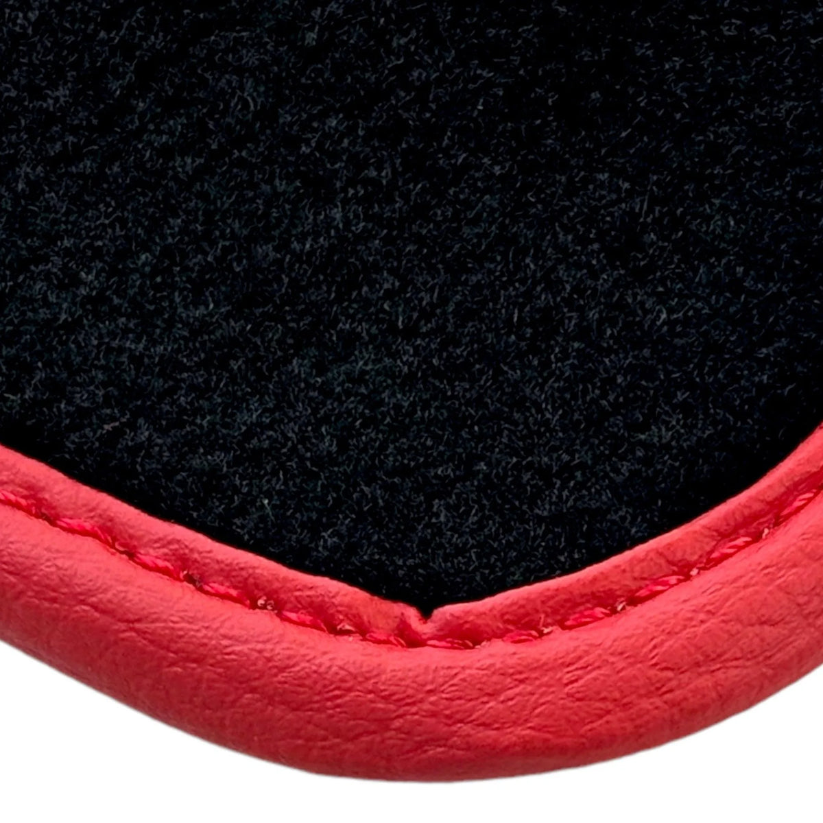 Black Floor Mats for Ferrari 296 GTB (2022-2027) with Carbon Fiber | Red Trim