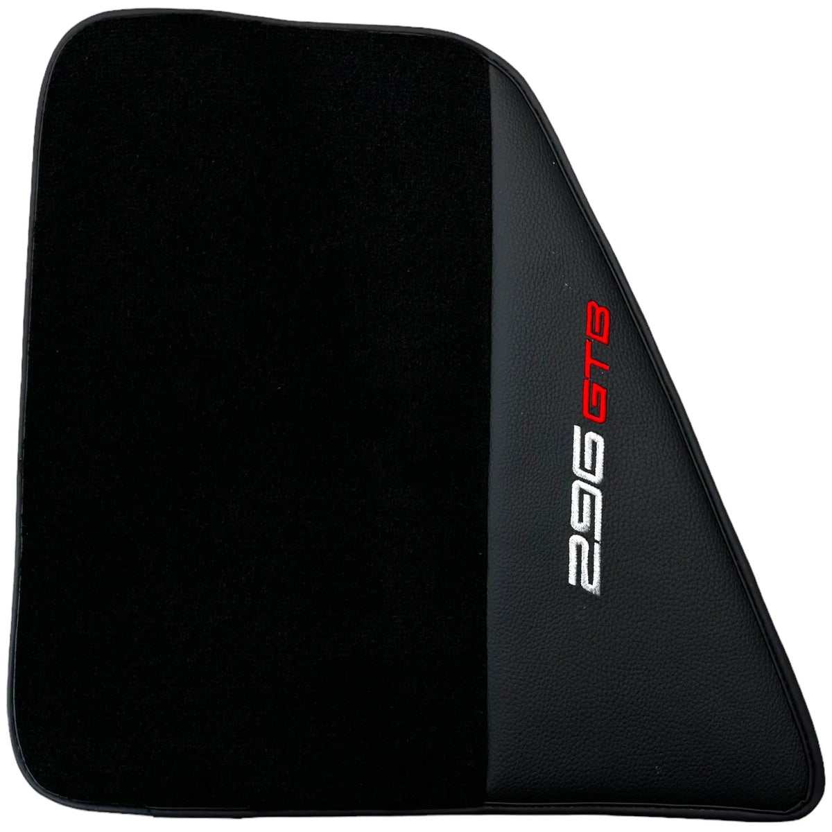 Black Floor Mats for Ferrari 296 GTB (2022-2027) with Leather - AutoWin
