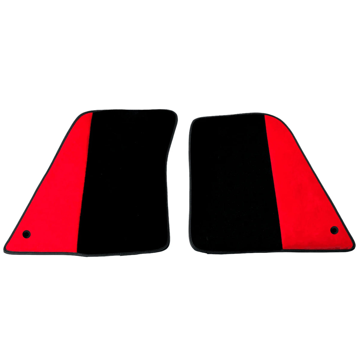 Black Floor Mats for Ferrari 296 GTB (2022-2027) with Red Alcantara Leather