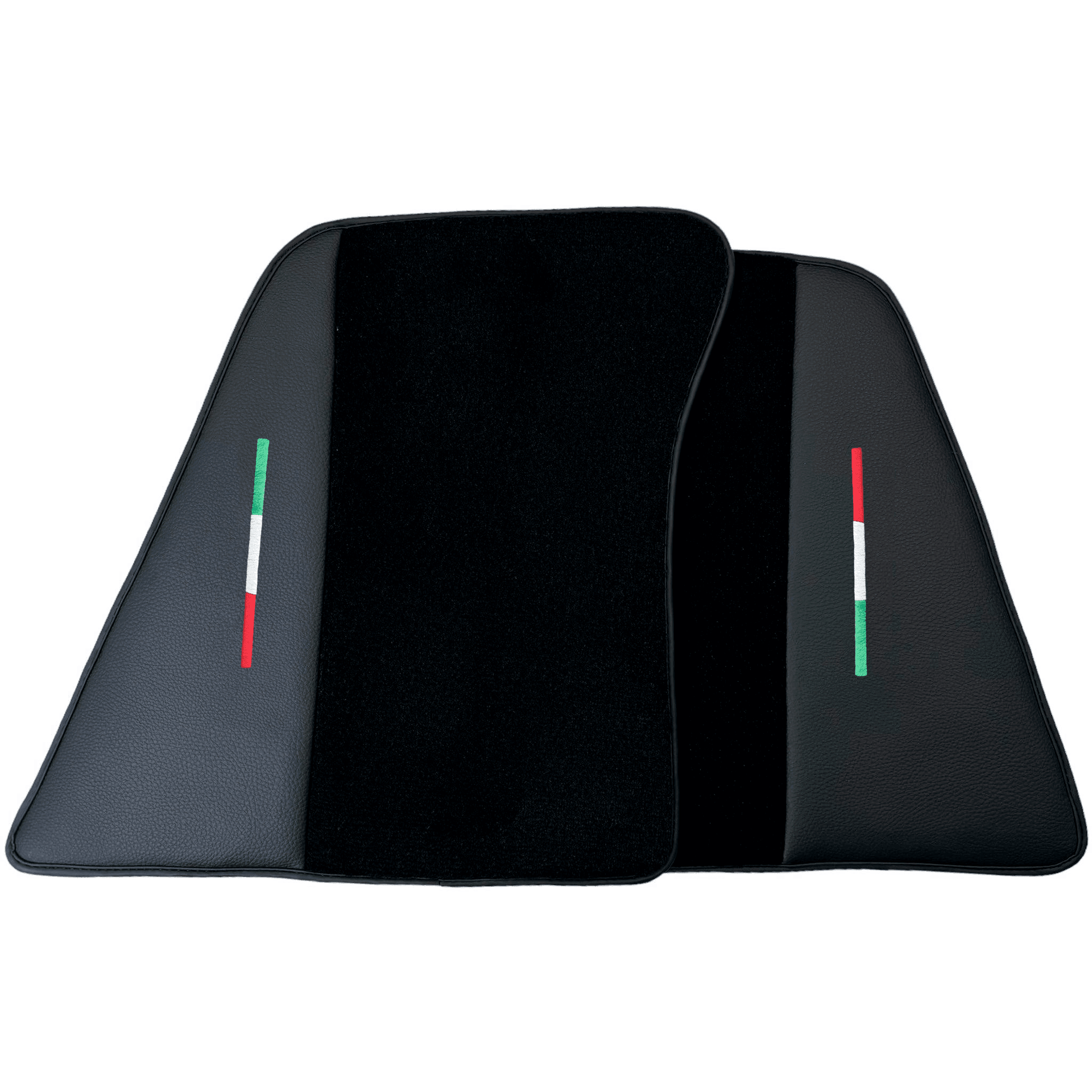 Black Floor Mats for Ferrari 296 GTS (2022-2024) with Leather - AutoWin