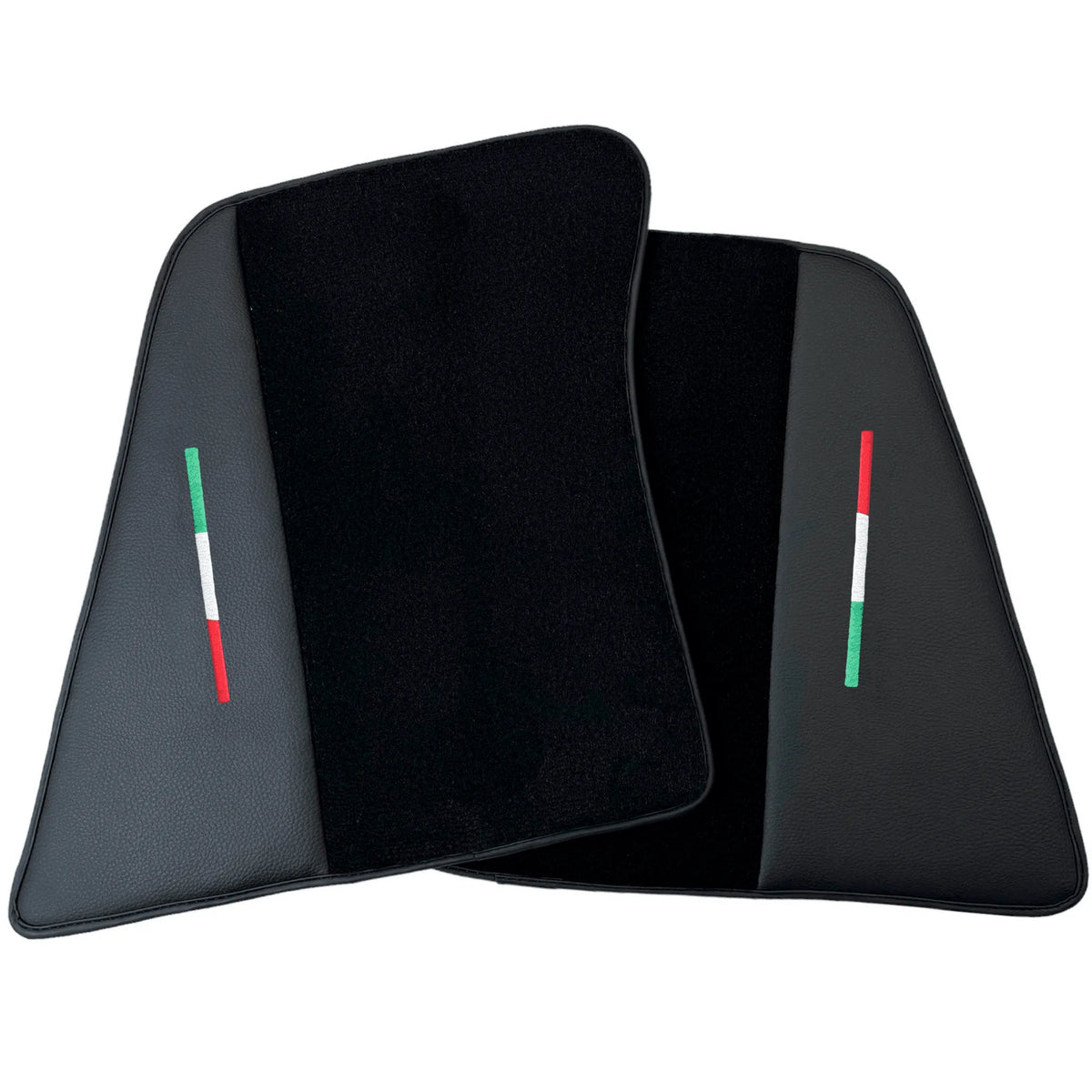 Black Floor Mats for Ferrari 296 GTS (2022-2027) with Leather - AutoWin