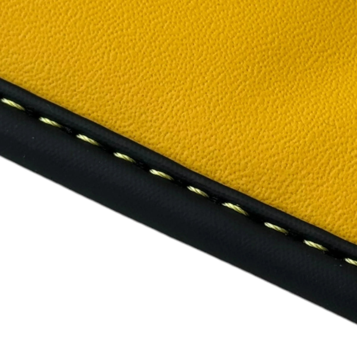 Black Floor Mats for Ferrari 458 GT2 (2012-2015) with Yellow Leather