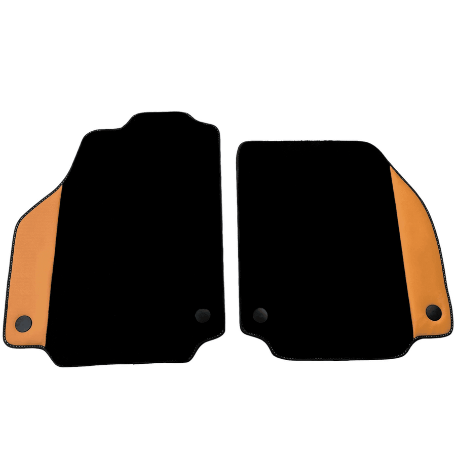 Black Floor Mats for Ferrari 458 Spider (2012-2015) with Beige Nappa Leather - AutoWin