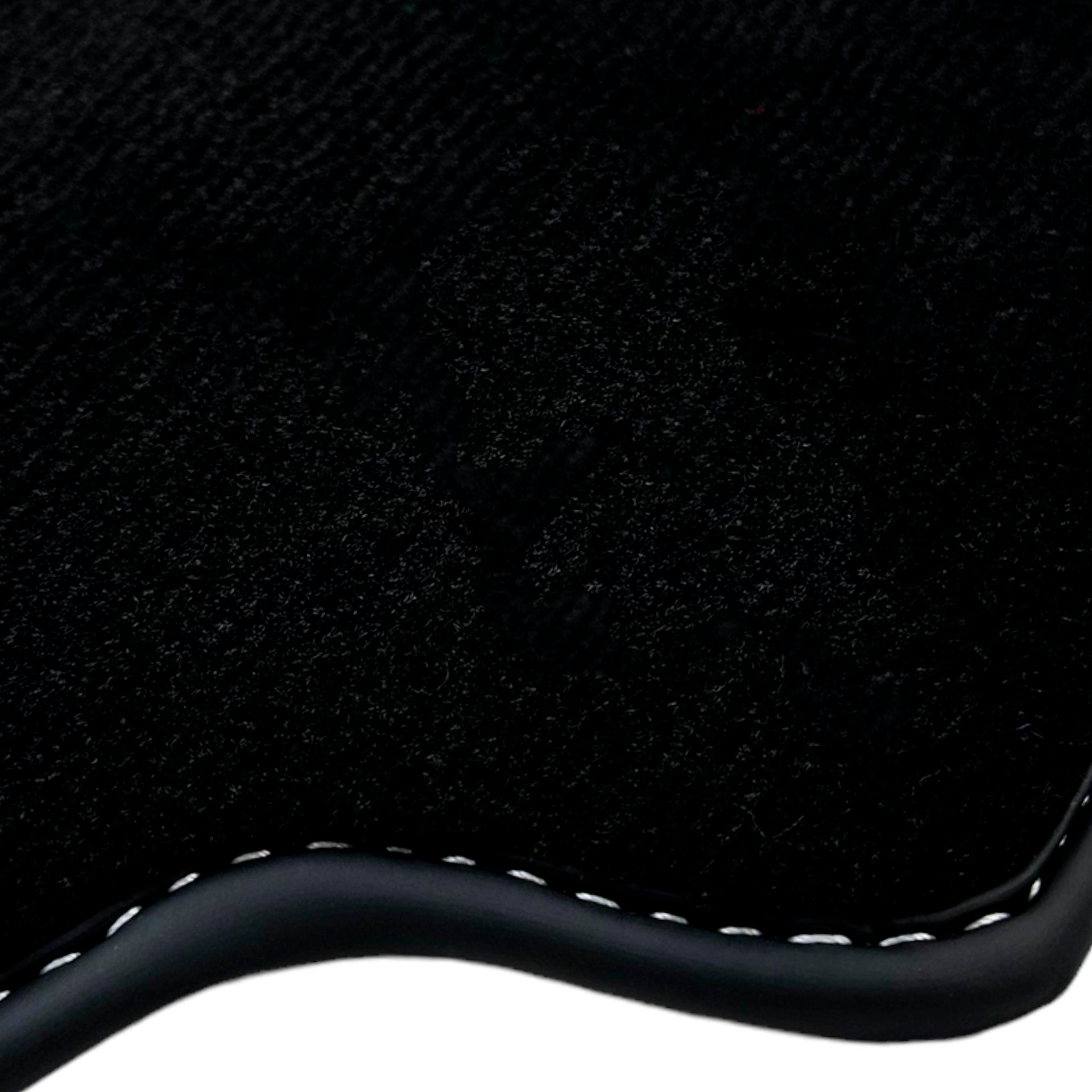 Black Floor Mats for Ferrari 488 Pista Spider (2019-2021) with Beige Tradizione Nappa Leather