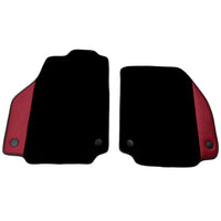 Black Floor Mats for Ferrari 458 Italia (2009-2015) with Bordeaux Nappa Leather
