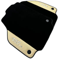 Black Floor Mats for Ferrari 458 Italia (2009-2015) with Crema Nappa Leather - AutoWin