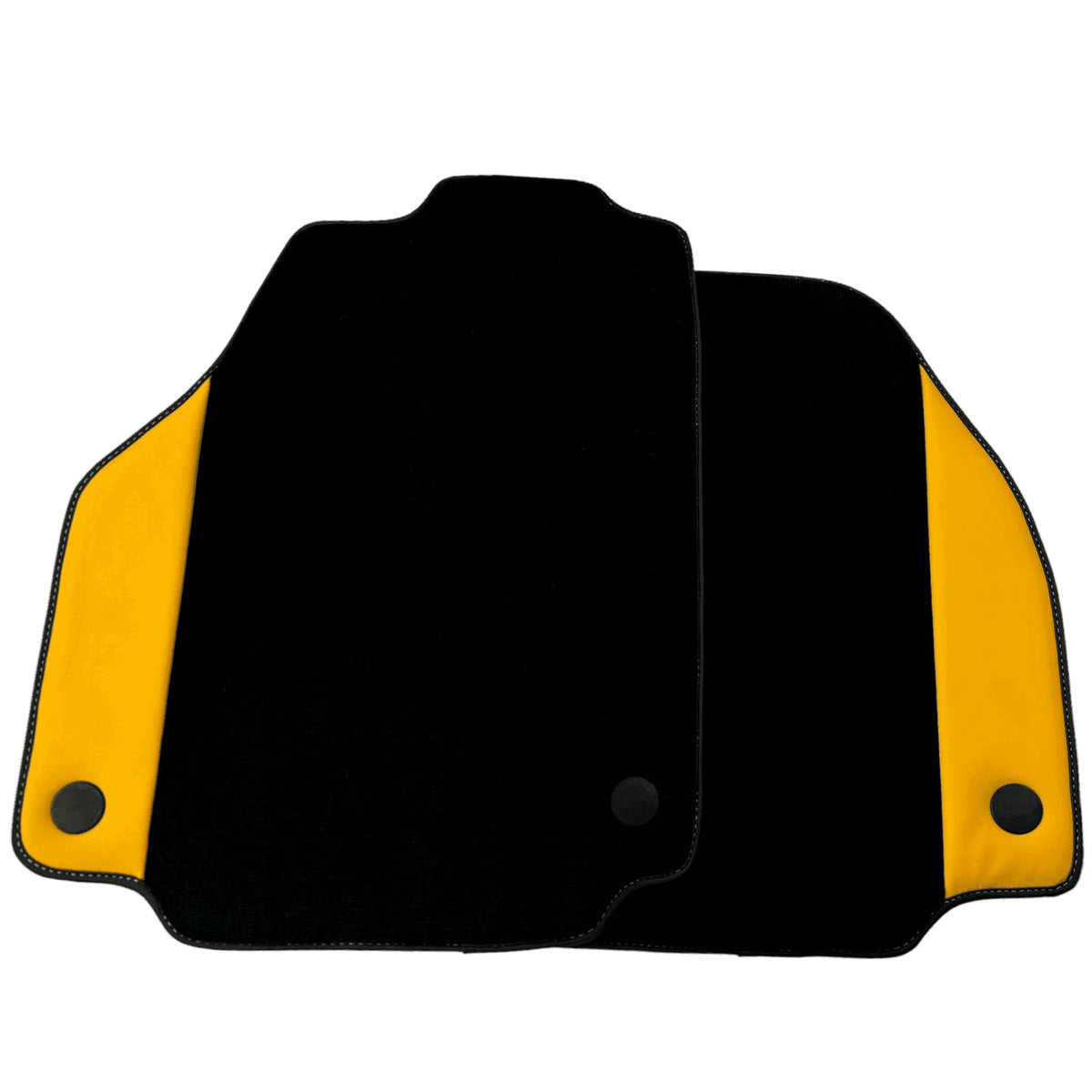 Black Floor Mats for Ferrari 458 Italia (2009-2015) with Yellow Leather