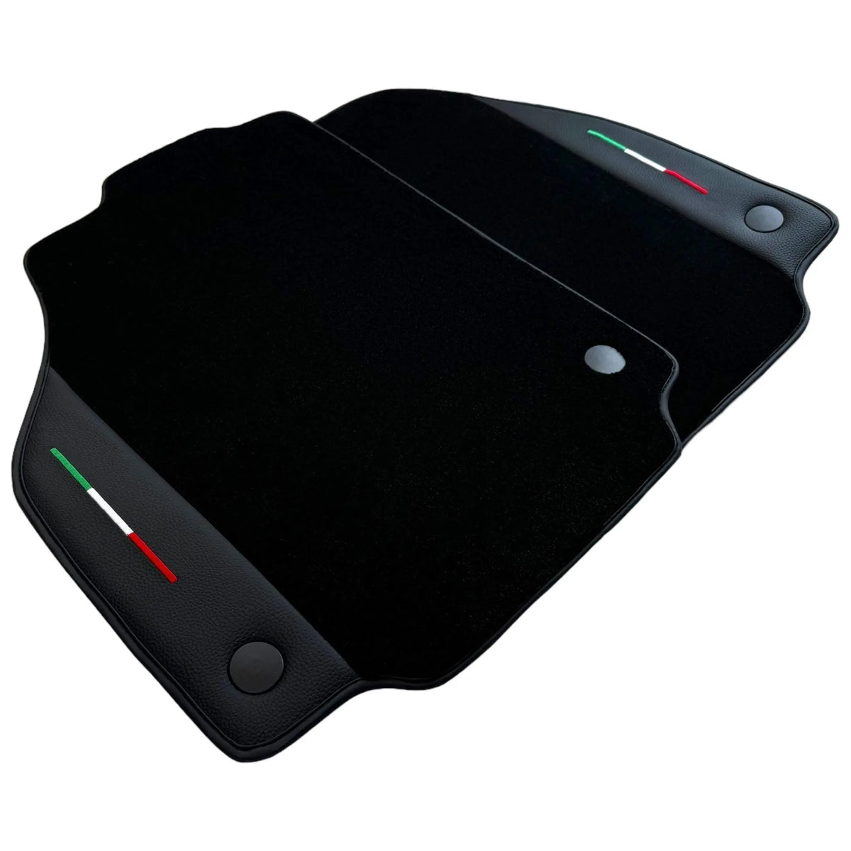 Black Floor Mats for Ferrari 458 Spider (2012-2015) With Leather