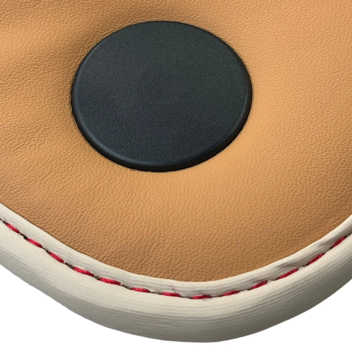 Black Floor Mats For Ferrari 488 GTB (2015-2022) with Beige Nappa Leather