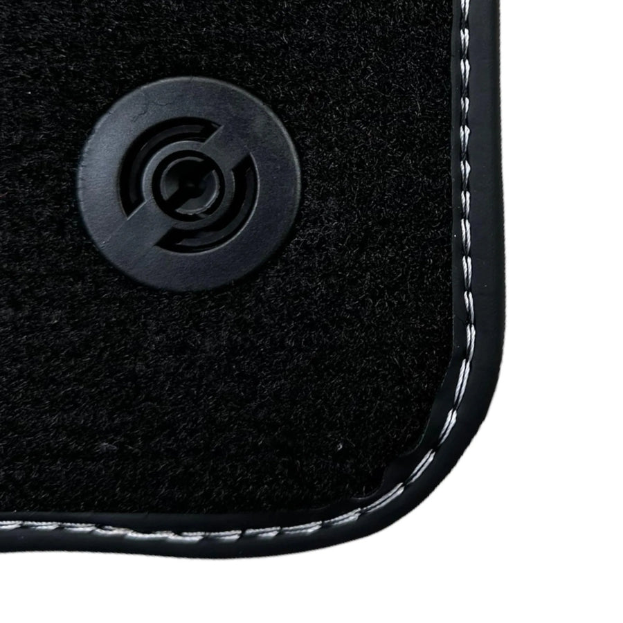 Black Floor Mats for Ferrari 488 GTB (2015-2022) with Beige Tradizione Nappa Leather