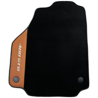 Black Floor Mats for Ferrari 488 GTB (2015-2022) with Cuoio Nappa Leather - AutoWin
