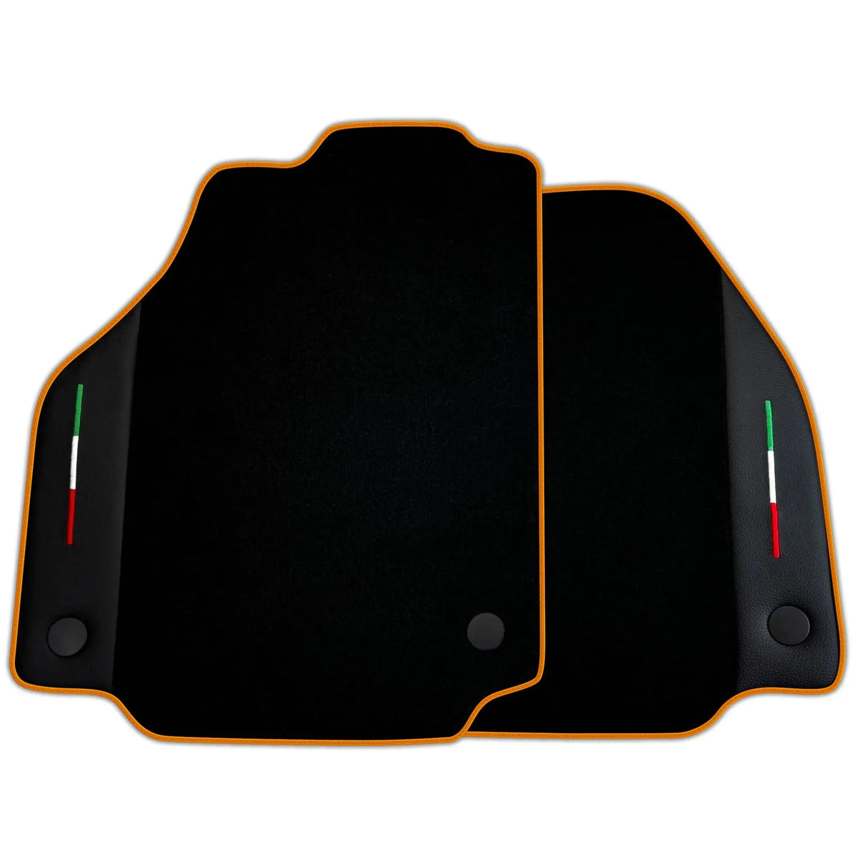 Black Floor Mats for Ferrari 488 GTB (2016-2022) with Leather | Various Trim Colors